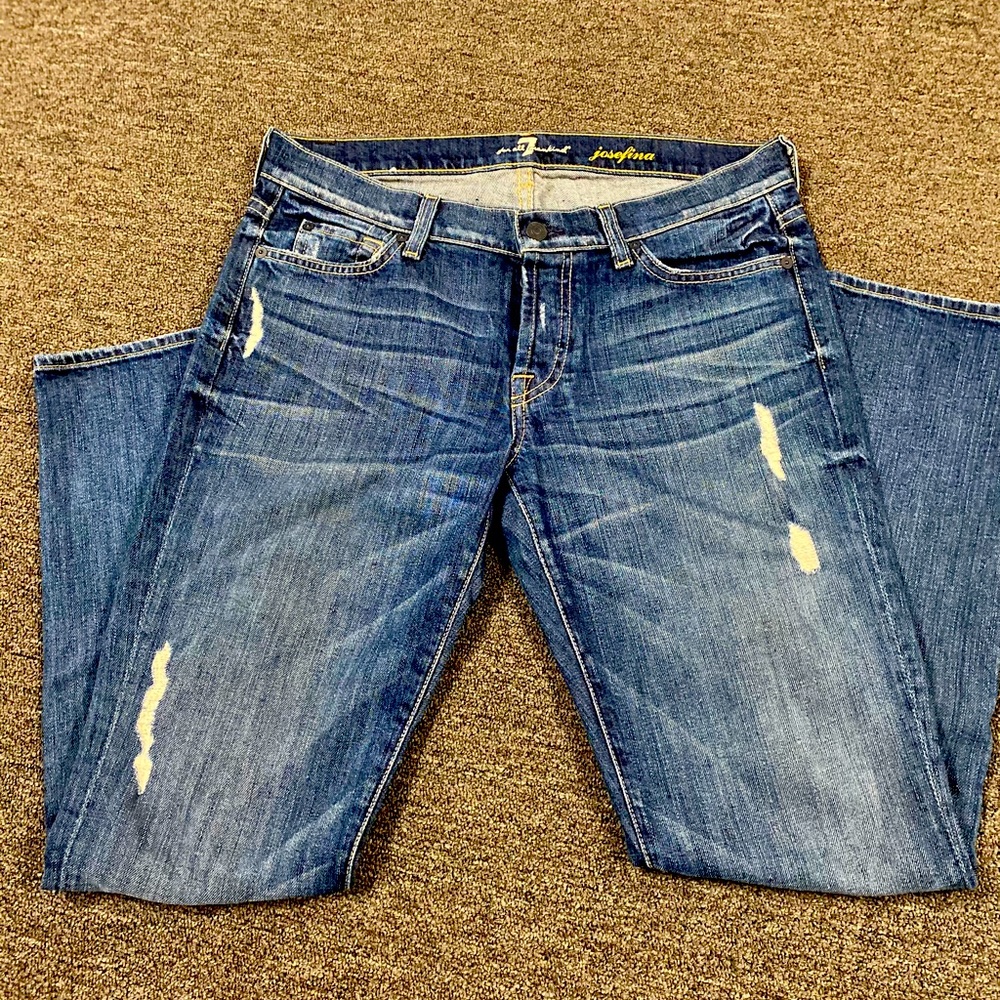 7 for all mankind Josefina boyfriend skinny jeans